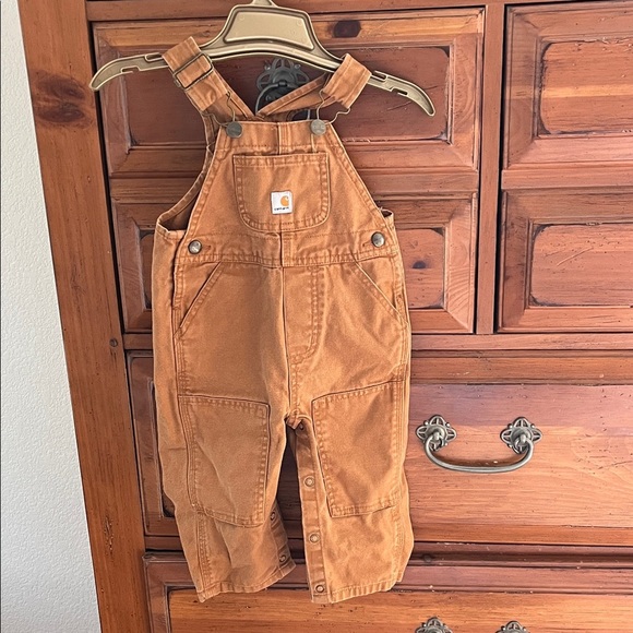 Carhartt Kids Brown  Overalls EUC - Picture 1 of 5